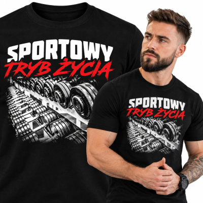 KOSZULKA NA SIŁOWNIĘ SPORTOWY TRYB ŻYCIA 2